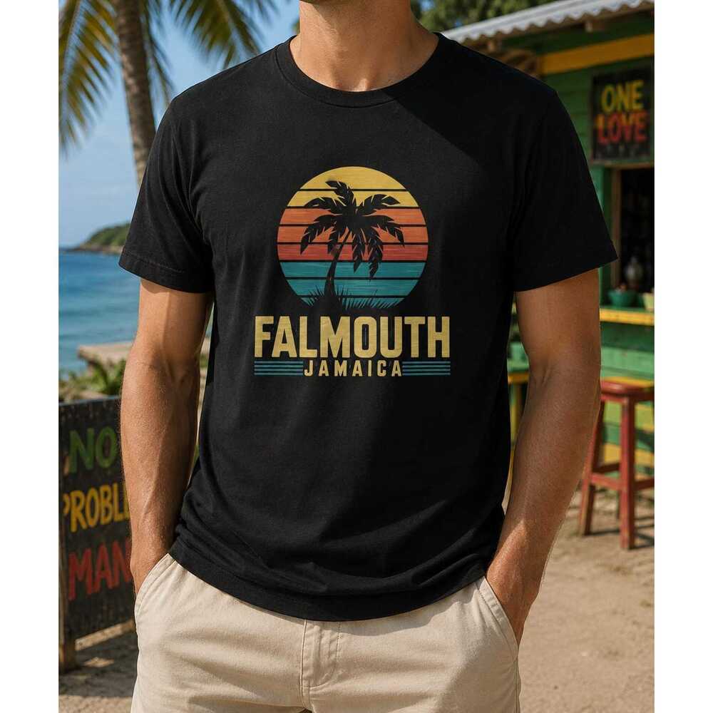 Falmouth Jamaica Palm Sunset T-Shirt